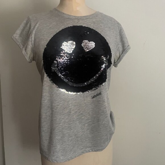 SmileyWorld Sequin Flip Graphic Tee - Picture 7 of 10